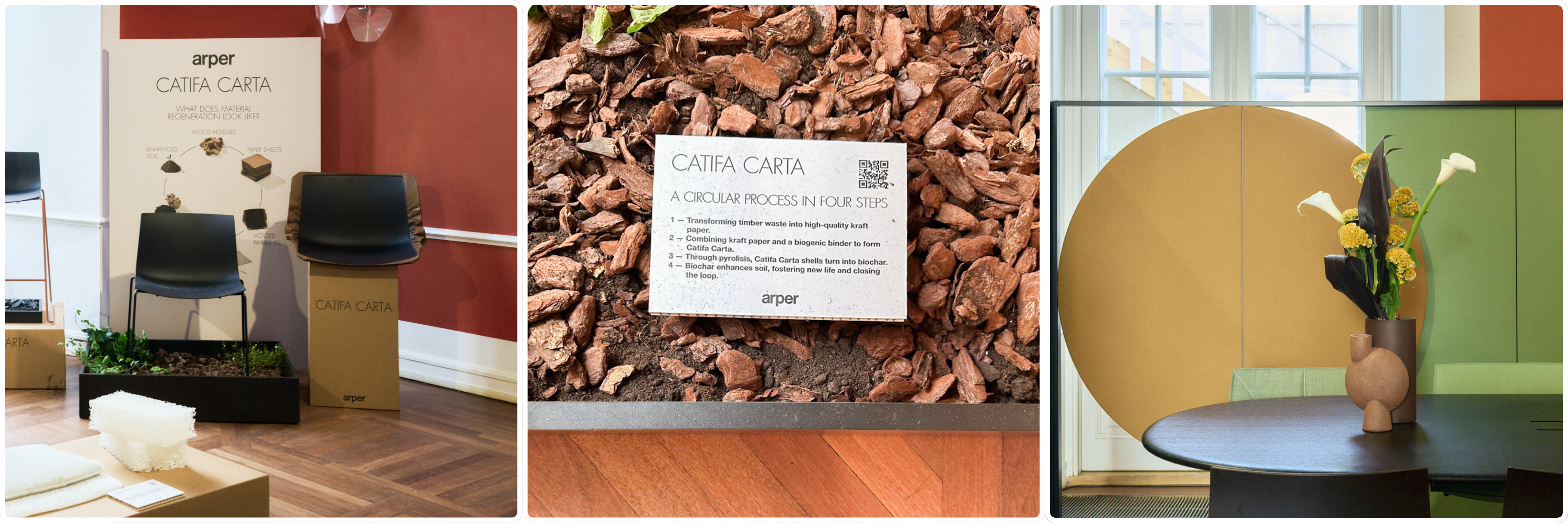 Arper Catifa Carta chair and vases