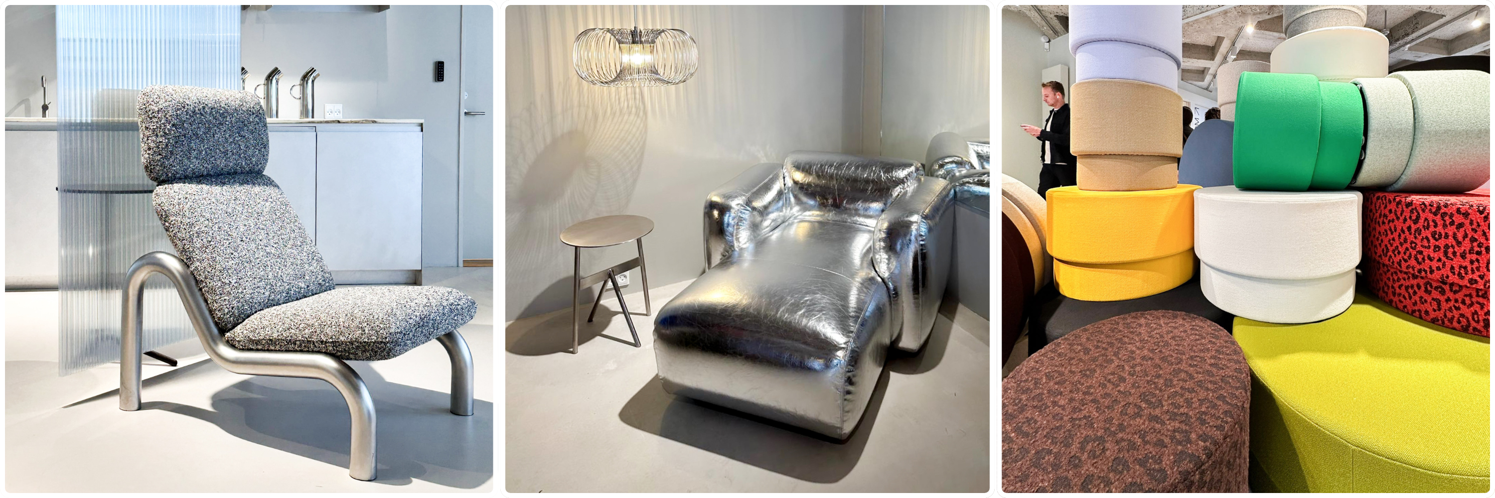 Unique silver chairs from Normann Copenhagen