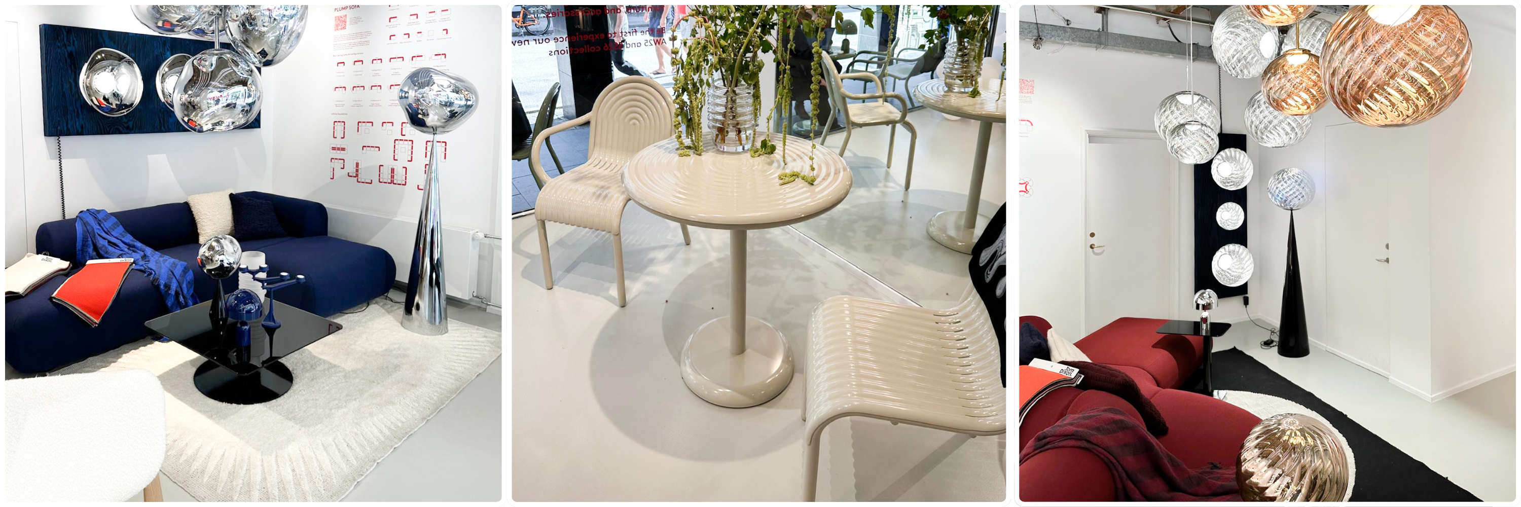 Concept pendant lights and outdoor table and chairs